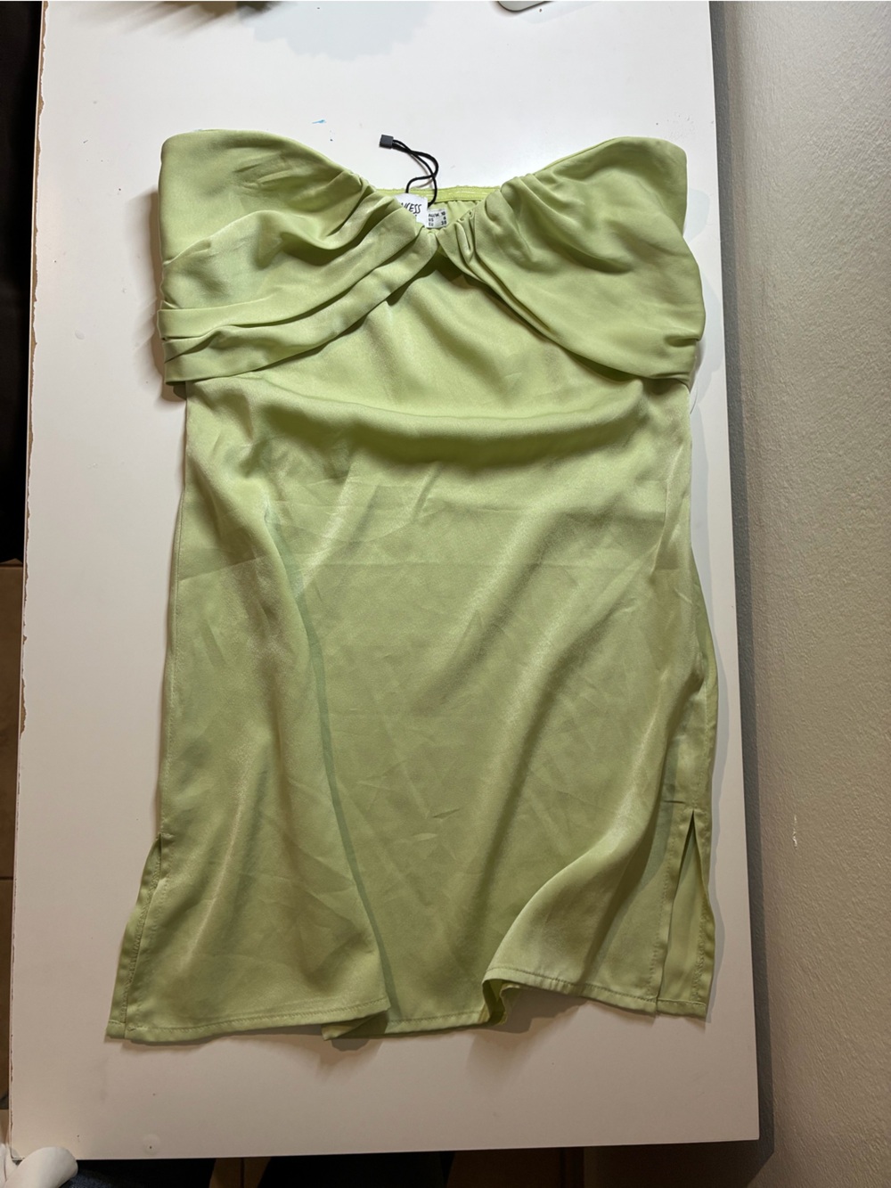 Princess Polly Lime Green Strapless Twist Skirt